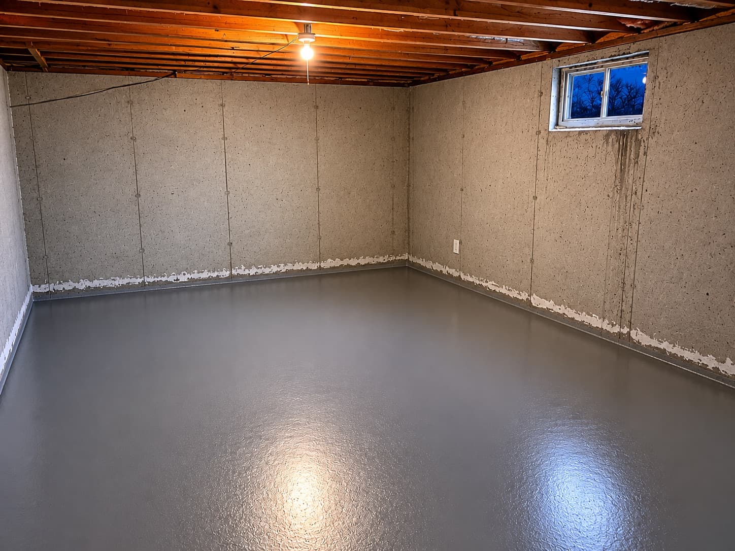 Home Gym Basement Floor after coating