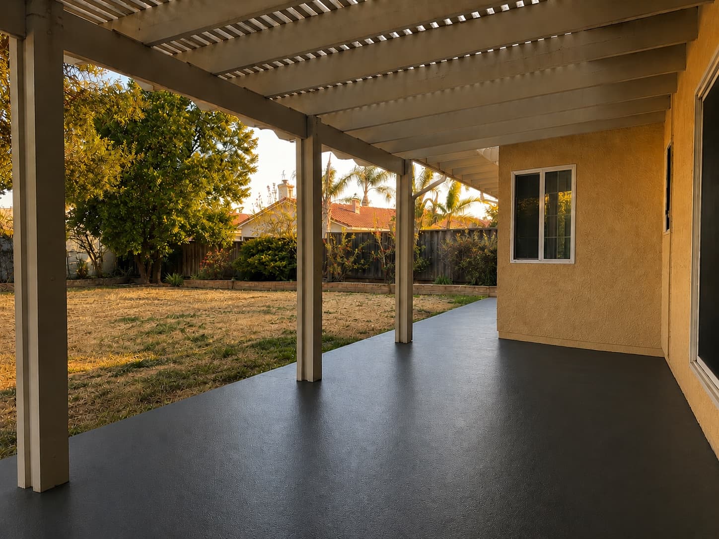 Covered Patio Upgrade after coating