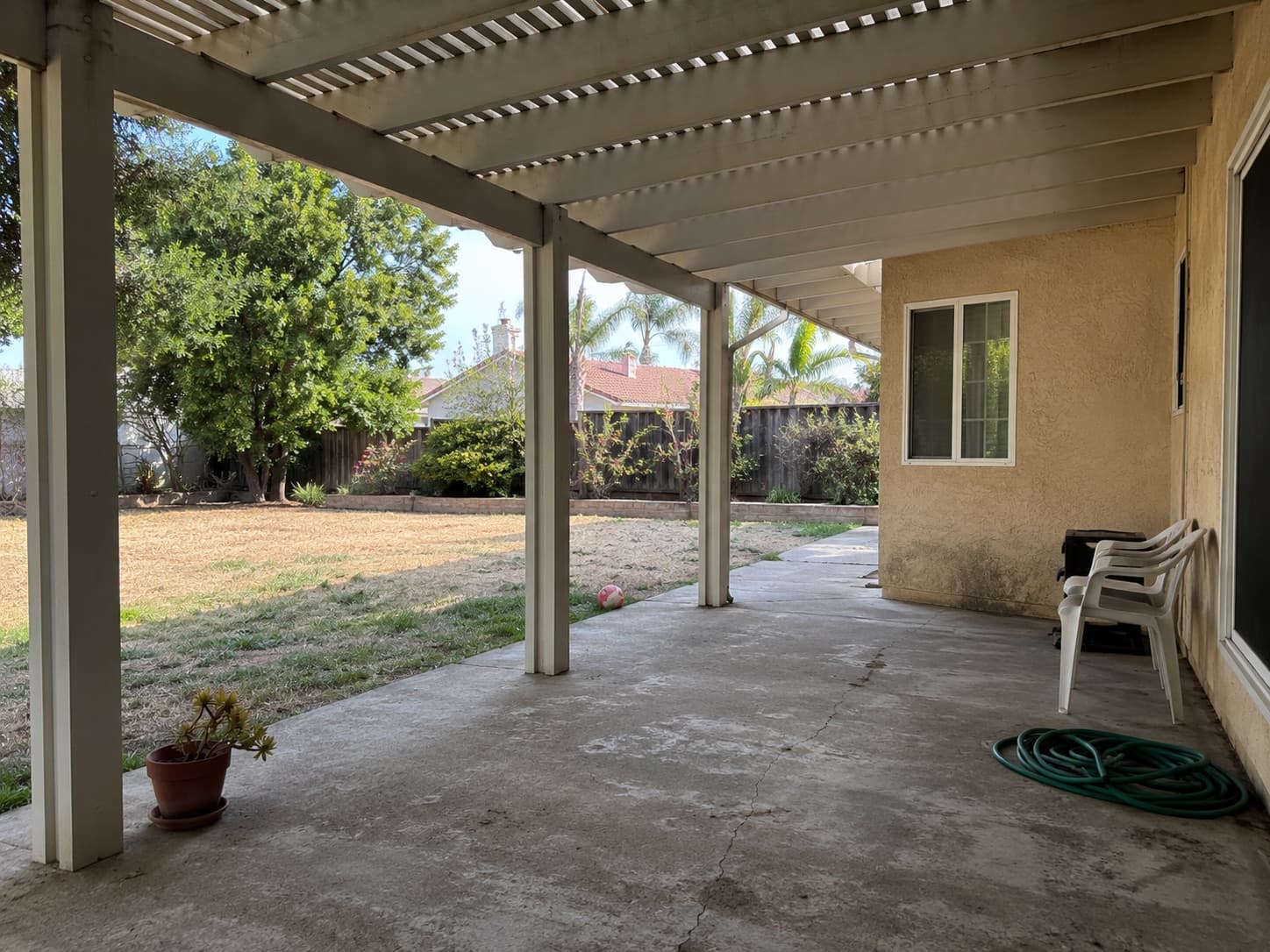 Covered Patio Upgrade before coating